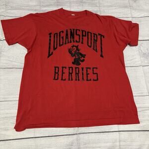 Vtg 80s Screen Stars Logansport Berries T Shirt XL Single Stitch Felix The Cat